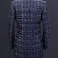 Navy Blue Rhombus Bandhgala Set