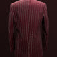 Maroon Salli Stripe Bandhgala Set