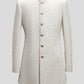 Ivory Criss Cross Bandhgala Set