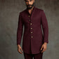 Wine Lavender Bandhgala Set