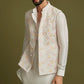 Powder Rose Flower Valley Sleeveless Jacket Set