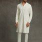 Ivory Ixora Motif Kurta Set