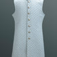 Grey Criss Cross Sleeveless Long Jacket Set