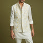 Ivory Areca Sleeveless Jacket Set