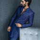 Blue Brick Long Bandhgala  Set
